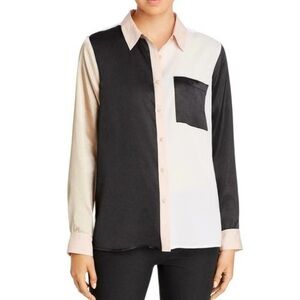 Calvin Klein Colorblock Long Sleeve Women's Blouse